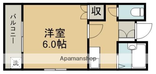 ヴィラ大江(1K/1階)の間取り写真