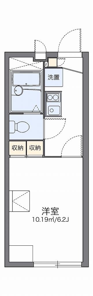レオパレスシエナ九品寺Ⅱ(1K/2階)の間取り写真