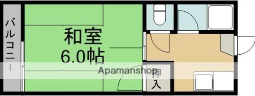 WINGつばさ(1K/2階)の間取り写真