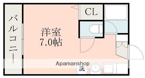 アメニティ水前寺(ワンルーム/4階)の間取り写真