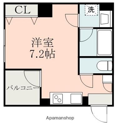 ESCAZA新屋敷(ワンルーム/3階)の間取り写真