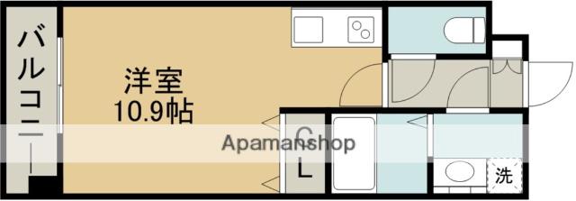 ブランジュ坪井(ワンルーム/2階)の間取り写真
