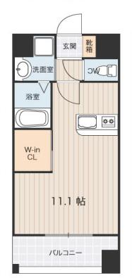 LIBTH南熊本(ワンルーム/7階)の間取り写真