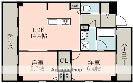 チェリーブロッサムⅢ(2LDK/1階)の間取り写真