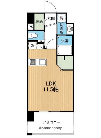 フェリーチェ九品寺(ワンルーム/6階)の間取り写真