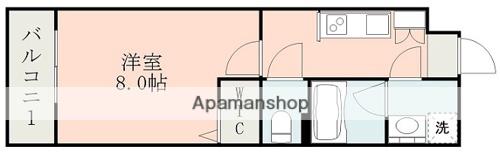 ラ・シック渡鹿(1K/2階)の間取り写真