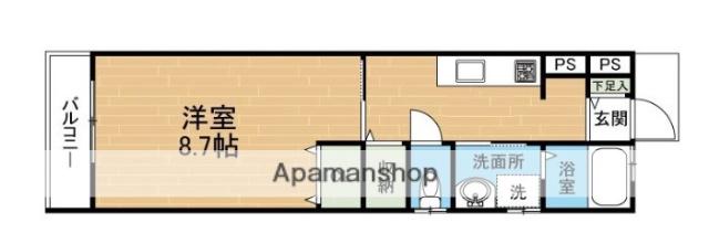 ミ・アリヴィオ(1K/1階)の間取り写真