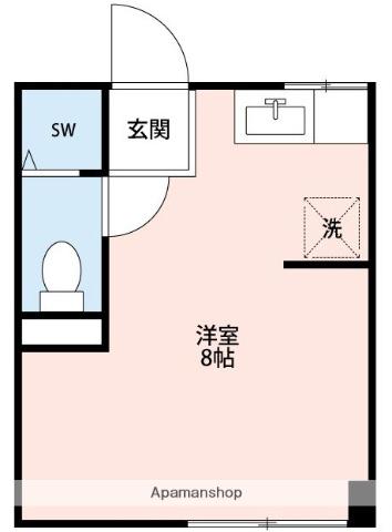 エルフローラ(ワンルーム/2階)の間取り写真