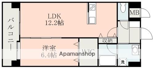 グラーヴェ水前寺(1LDK/2階)の間取り写真