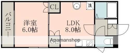 PRENDRE武蔵ケ丘 Ⅱ(1LDK/1階)の間取り写真