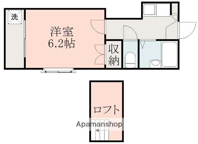 NICE帯山A棟(1K/1階)の間取り写真