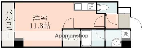 熊本市健軍線 新水前寺駅前駅 徒歩6分 10階建 築4年(ワンルーム/3階)の間取り写真