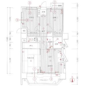 ダイアパレス水前寺第2(3DK/5階)の間取り写真