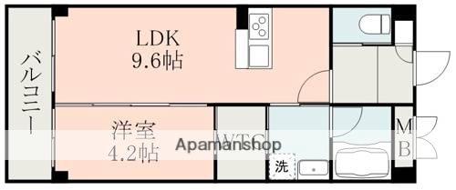 フラワーラブⅡ(1LDK/1階)の間取り写真