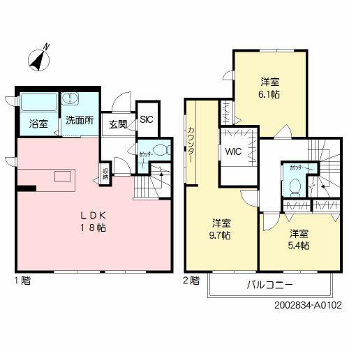 サフィール(3LDK/1階)の間取り写真