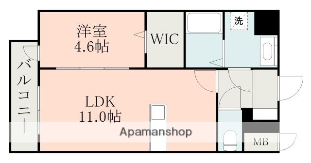 グレイスピア菊陽6(1LDK/7階)の間取り写真
