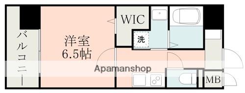 レクシア フラッツ水前寺(1K/10階)の間取り写真