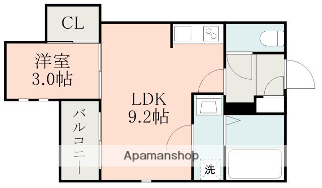 REGALEST二本木(1LDK/1階)の間取り写真