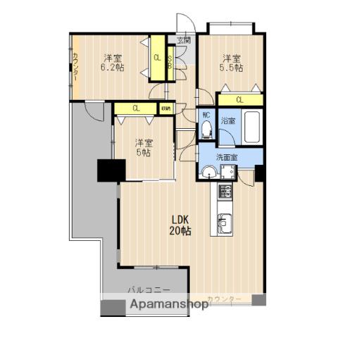 I.PROUD神水(3LDK/5階)の間取り写真