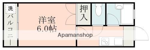 レジデンス渡鹿 A棟(1K/2階)の間取り写真