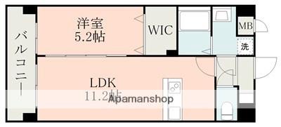 ウエルス(1LDK/3階)の間取り写真