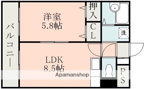 プレア九品寺(1LDK/5階)の間取り写真