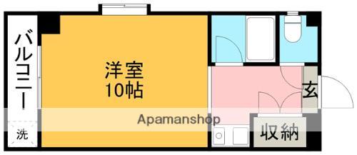 幸祐ハイム(ワンルーム/3階)の間取り写真