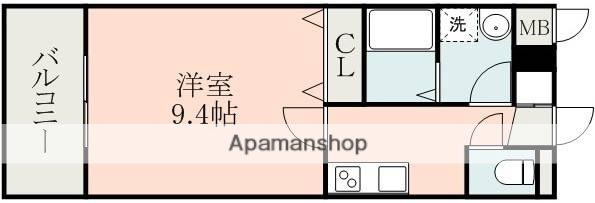 SEA FLAT(1K/4階)の間取り写真
