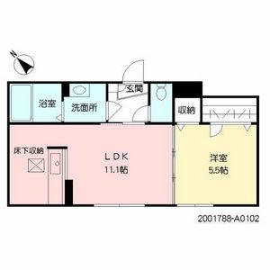 シャーメゾン桜川(1LDK/1階)の間取り写真