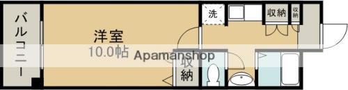 マーカス新大江(1K/3階)の間取り写真