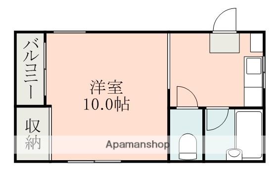 ローズンビート(ワンルーム/4階)の間取り写真