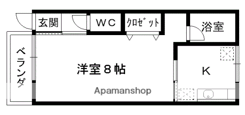 カレッジヒルズNC(1K/1階)の間取り写真