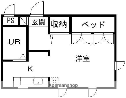 リーガルコートA(ワンルーム/4階)の間取り写真