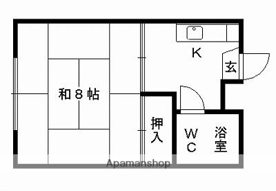 Kハイツ(1K/2階)の間取り写真