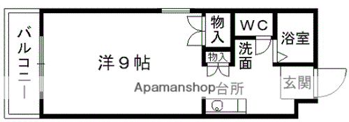 コスモ第2ビル(ワンルーム/3階)の間取り写真