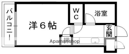 キャッスルマンション(ワンルーム/5階)の間取り写真