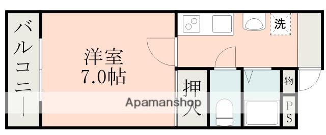 千徳マンション・ヴィラ浄行寺(1K/5階)の間取り写真