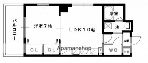 フォルテ水前寺(1LDK/5階)の間取り写真