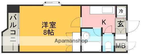 ラ・パルフェ・ド・フィネス(1K/7階)の間取り写真