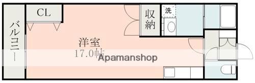 ア・ビュー(ワンルーム/2階)の間取り写真