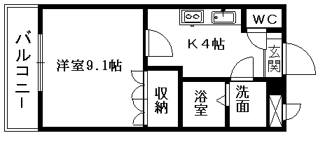 FT SHANGRI-LA(1K/2階)の間取り写真
