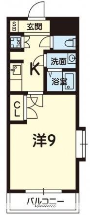 エレガンテ帯山(1K/2階)の間取り写真