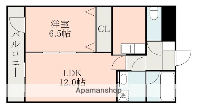エリシオン保田窪(1LDK/2階)の間取り写真