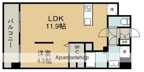 ISM水前寺(1LDK/8階)の間取り写真