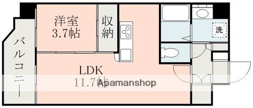 サンマークス出水(1LDK/2階)の間取り写真