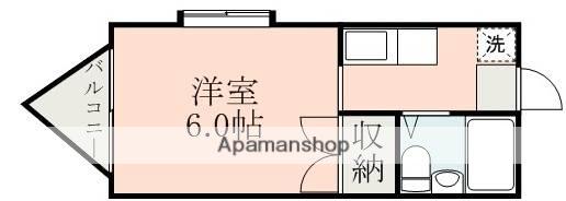 グリーンコーポ阿部(1K/2階)の間取り写真