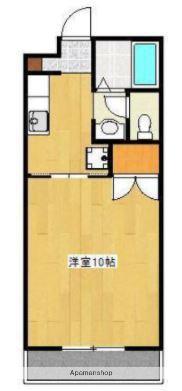 モイセス薬園町(1K/6階)の間取り写真