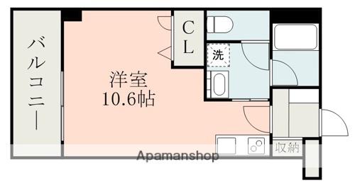 コネクト新水前寺(ワンルーム/5階)の間取り写真