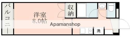 パレ・ドール健軍Ⅲ(1K/7階)の間取り写真