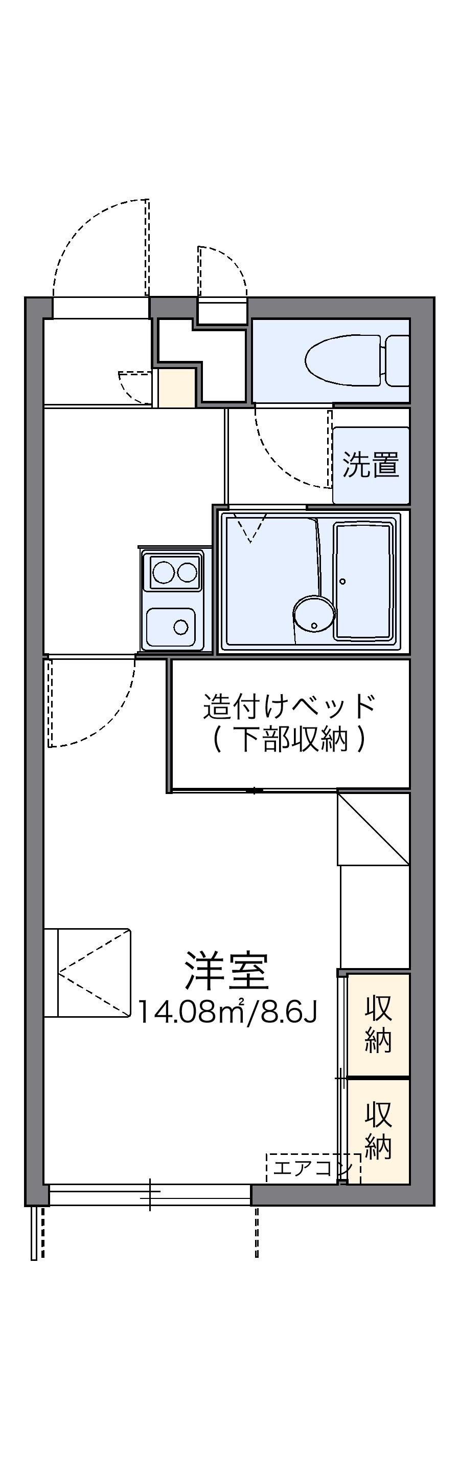 レオパレス長嶺東NO 2(1K/1階)の間取り写真